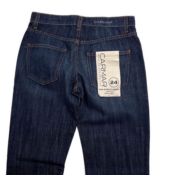 Carmar LF Women’s Size 24 Dark Blue Non-Stretch Denim Low Rise Baggy Jeans NWT - Picture 11 of 12